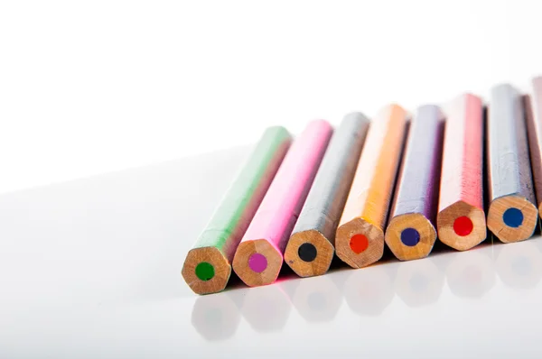 Vivid composition of color pencils — Stock Photo, Image