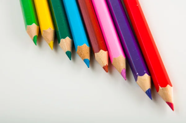 Vivid concept with wooden pencils Stock Photo
