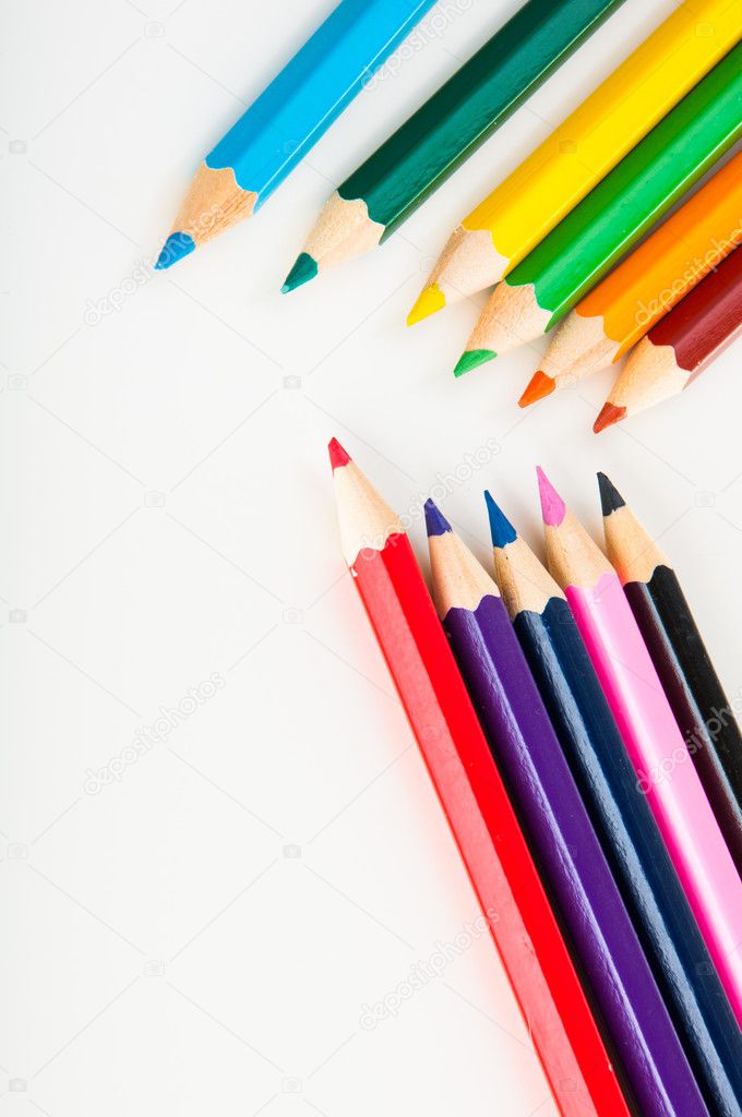 Vivid composition of color pencils