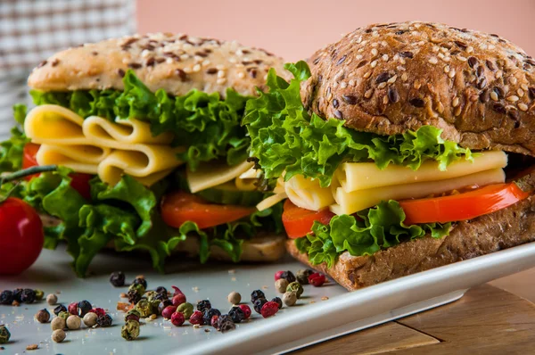 Tema saturado de sanduíche — Fotografia de Stock