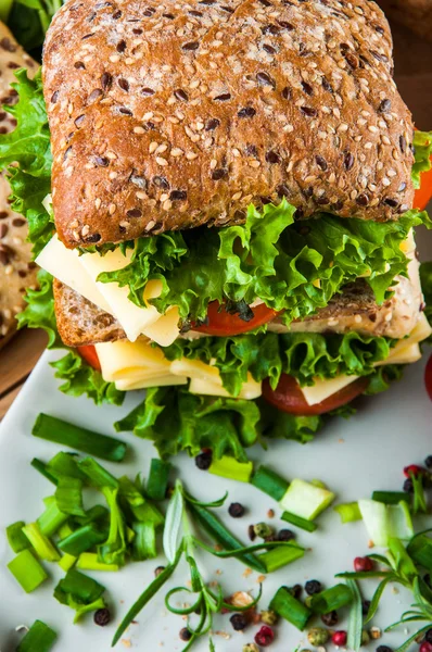 Сэндвич природной тематики — стоковое фото