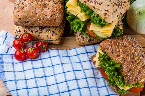Концепция насыщенных сэндвичей — стоковое фото