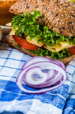 sandviç ile lezzetli doğal Öğle Yemeği