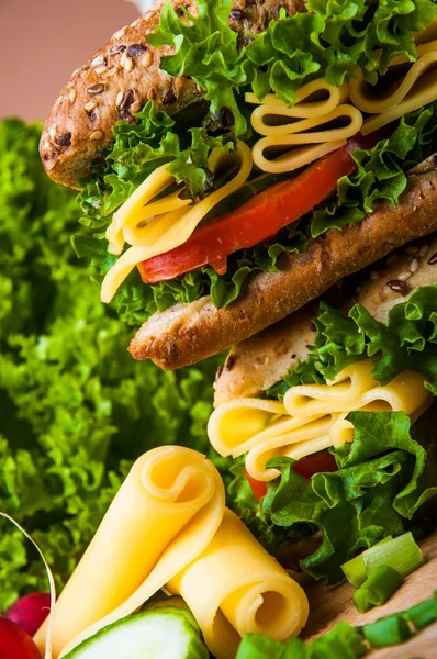 Biologische, gezond voedsel, sandwich — Stockfoto