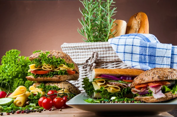Comida orgánica, saludable, sándwich —  Fotos de Stock