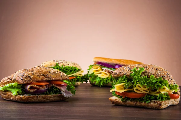 Biologisch, gezonde levensmiddelen met sandwich — Stockfoto