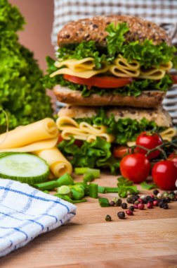 sandviç ile hafif öğle yemeği