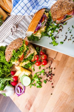 sandviç ile hafif öğle yemeği