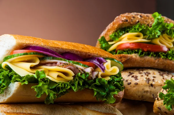 Gezonde lunch, sandwich — Stockfoto