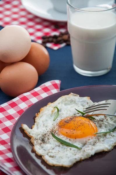 Утренняя концепция с завтраком, естественная тема — стоковое фото