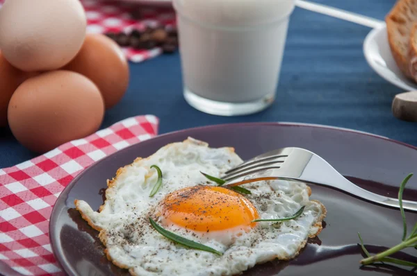 Ochtend concept met ontbijt, natuurlijke thema — Stockfoto