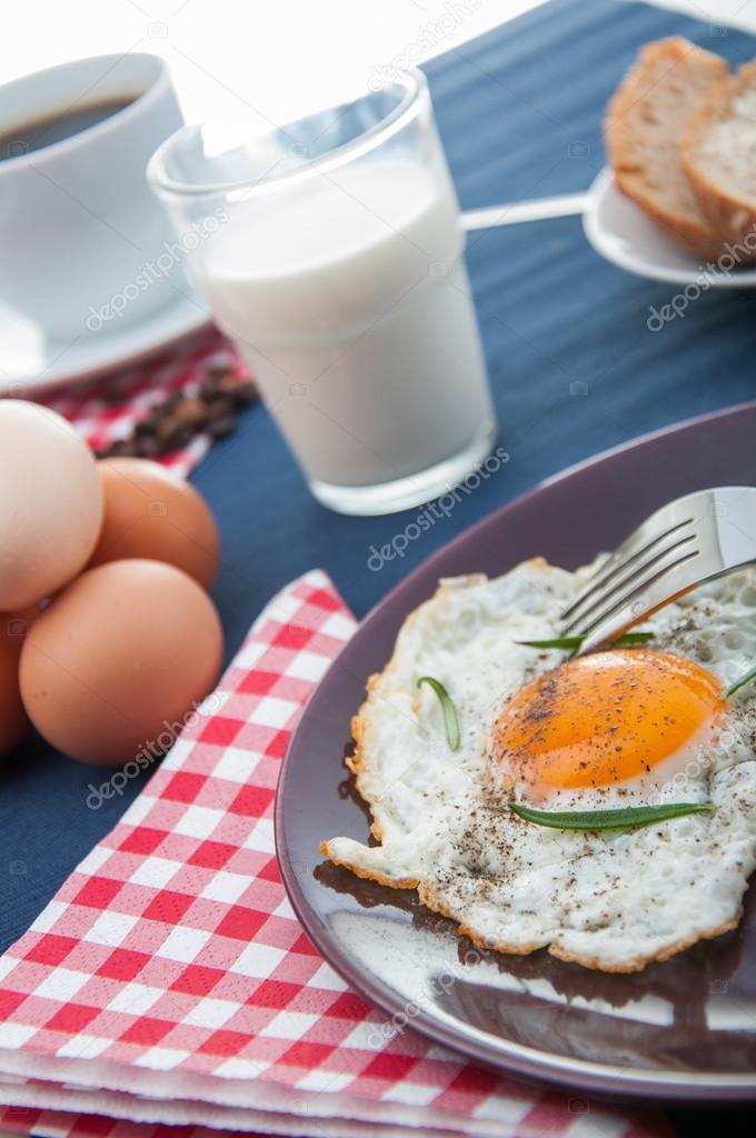Morning concept with breakfast, natural theme