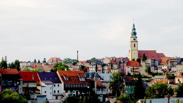 Kis város Dél-Lengyelország — Stock Fotó
