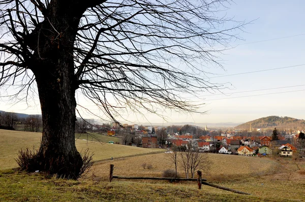 Falla tid, fält, landsbygdens landskap — Stockfoto