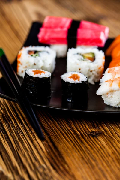 Decorative seafood concept with Japanese sushi — Stock Photo, Image