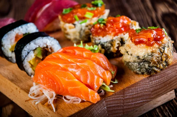 Kolorowy motyw japońskiej z sushi — Zdjęcie stockowe
