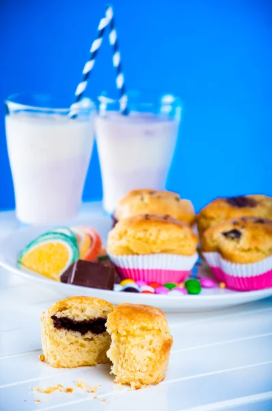 Vivid composition of muffins — Stock Photo, Image