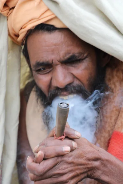 Rauchen, indien, sadou, rauchen , — Stockfoto