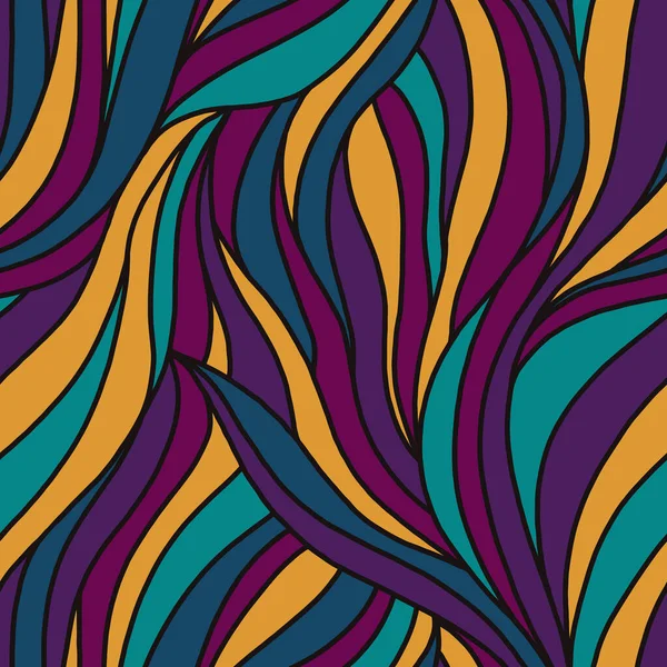 Colored Intertwining Waves Bright Dynamic Print Multicolored Seamless Pattern Illustration — Stockfoto