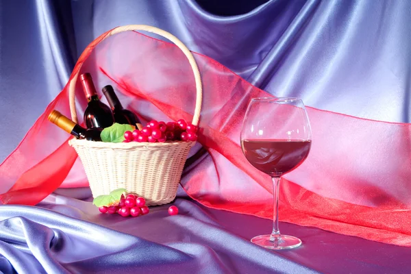 Bottle glass wine — Stock Photo, Image