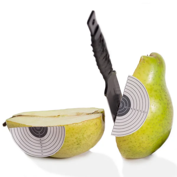 Target ripe pear — Stock Photo, Image