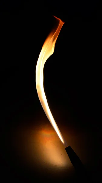 Flamme sur un métal — Photo