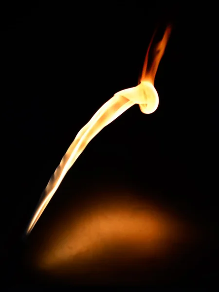 Flamme sur un métal — Photo