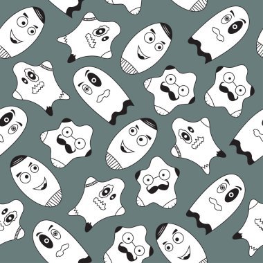 Hayaletler seamless modeli.