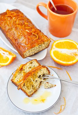 haşhaş tohumu ve lezzet turuncu kek