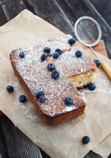 Ev yapımı yaban mersinli kek — Stok fotoğraf