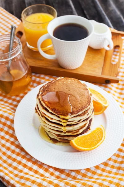 Colazione con pancake — Foto Stock
