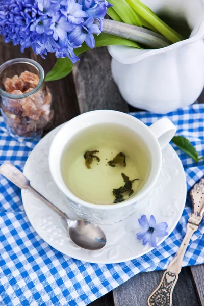 Cup of fresh herbal tea — Stock Photo, Image