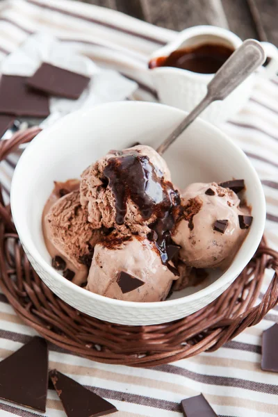 Chocolate ice cream — Stock Photo, Image