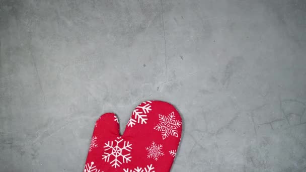 Tempo Biscotti Natale Stop Motion Ingredienti Forno Dolci Natalizi Tavola — Video Stock