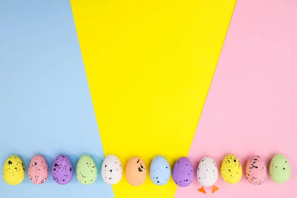 Paskalya Için Renkli Yumurtalarla Dolu Canlı Kopya Alanı Arka Planı — Stok fotoğraf