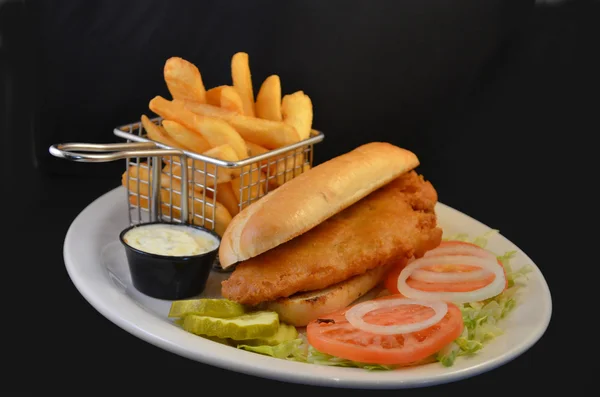 Fried Fish Sandwich — Stock Photo, Image