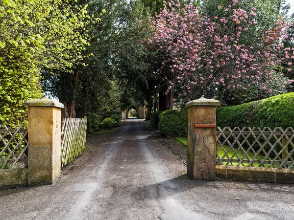 Road Bothal Castle Village Northumberland —  Fotos de Stock