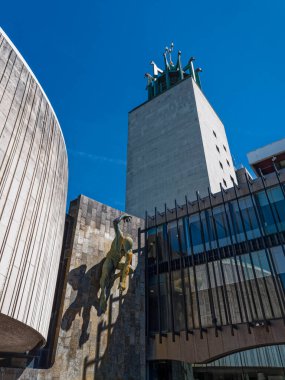 Tyne üzerine Newcastle Şehir Merkezi, mimar George Kenyon tarafından tasarlanan Uk, İngiltere 'nin Tyne Nehri' nin bronz döküm ile