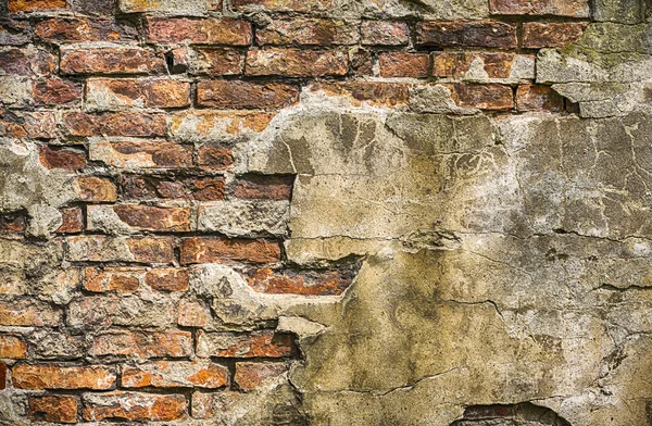 Alte Ziegelwandmuster Nahaufnahme — Stockfoto