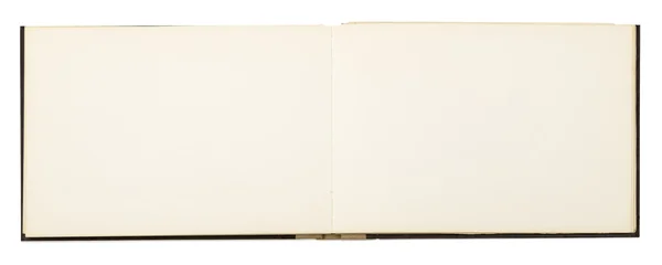 Blank page of note book, isolated on white — Stock Photo, Image