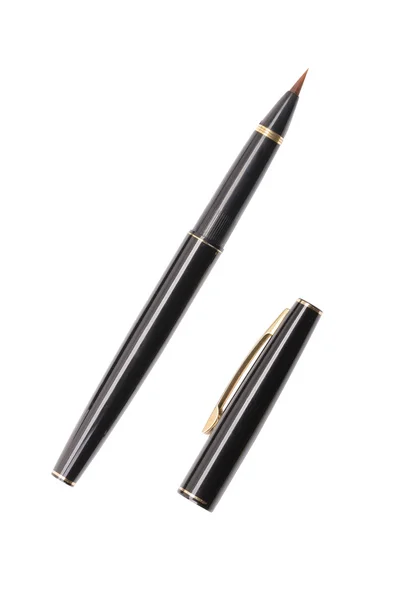 Роскошная японская перьевая ручка, изолированная на белом — стоковое фото