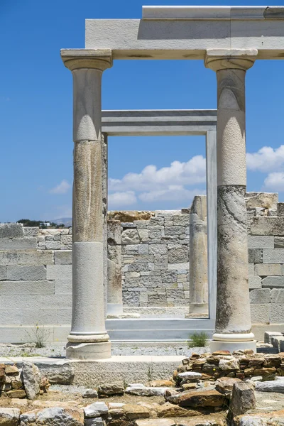 Details van de tempel van demeter, schieten in naxos Griekenland — Stockfoto