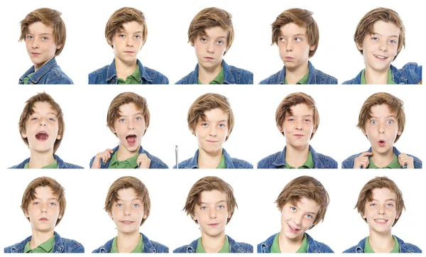 beyaz izole erkek genç Portreler koleksiyonu