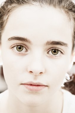 yüksek anahtar kapatmak bir kızın portresi