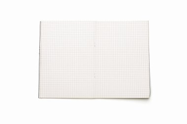 boş bir kare içinde açık metin kitap, üzerinde beyaz izole