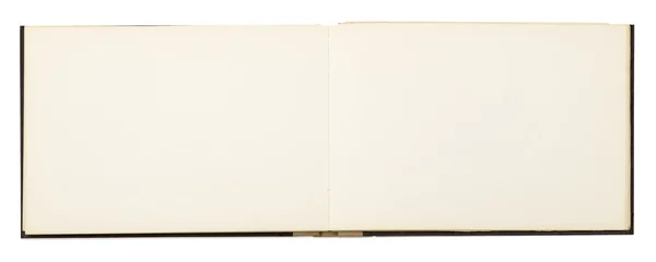 Megjegyzés: könyv, elszigetelt fehér üres oldal — Stock Fotó