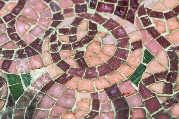 Dettaglio di un vecchio mosaico floreale — Foto Stock