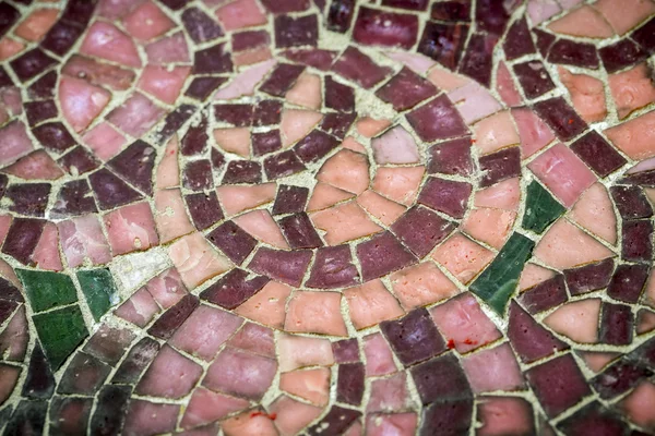 Dettaglio di un antico mosaico floreale, con vignetta — Foto Stock