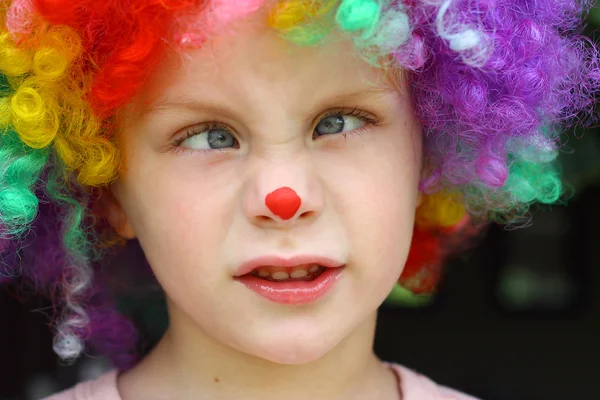 Szalony clown dziecko — Zdjęcie stockowe