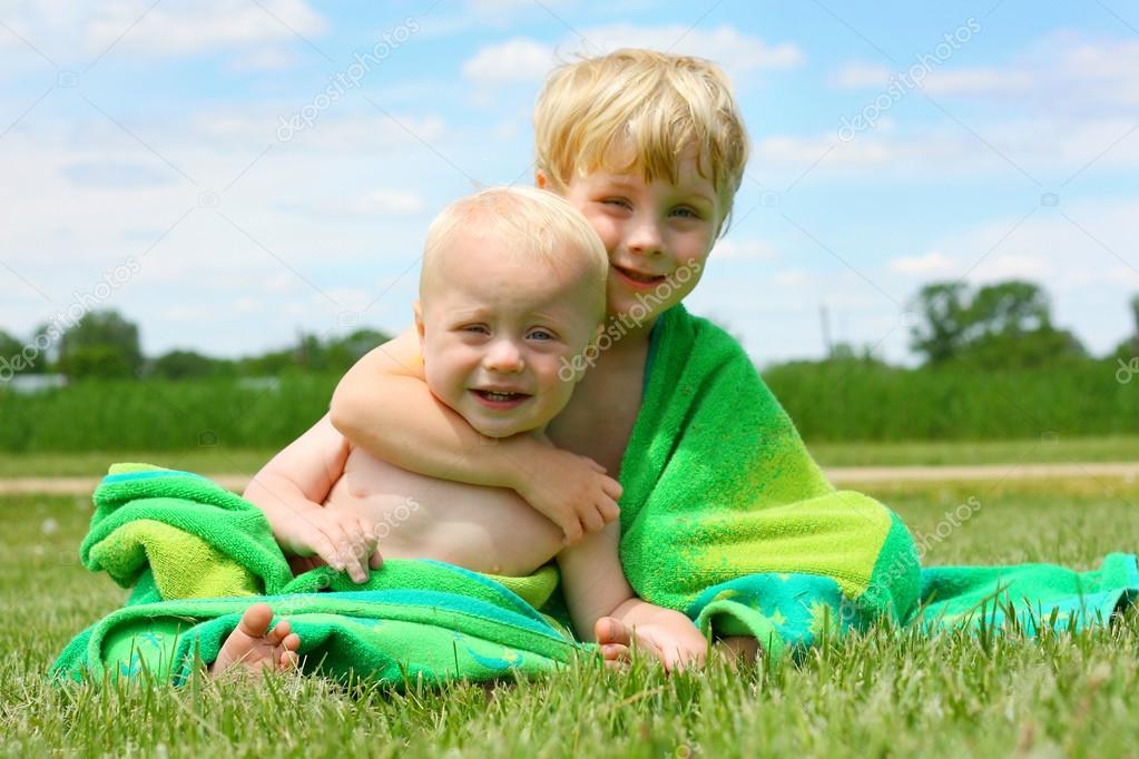 Brothers in Beach Towel